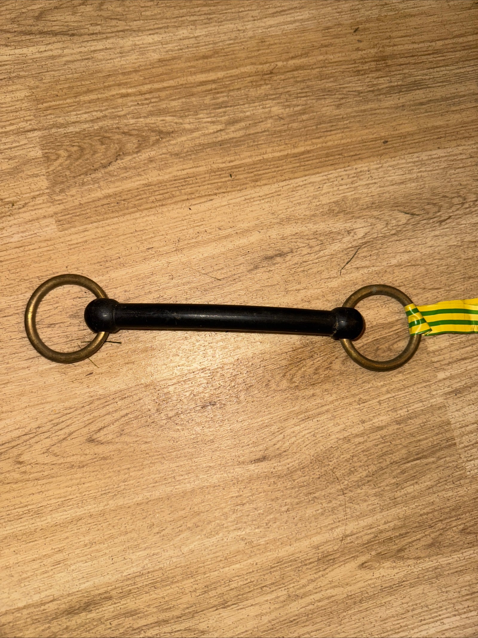 5” Inhand Nylon Snaffle - Brass Rings
