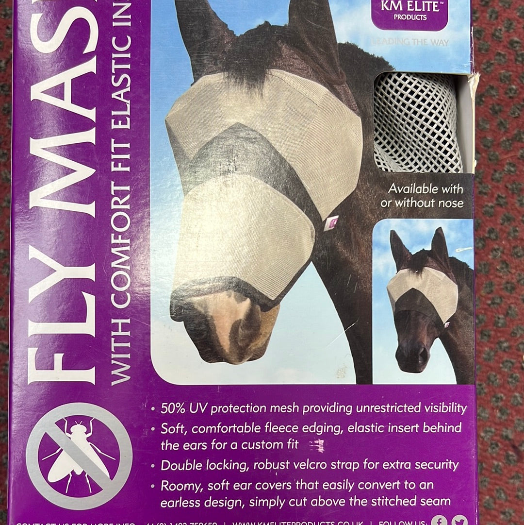 KM Elite Fly Mask - with or without nose .