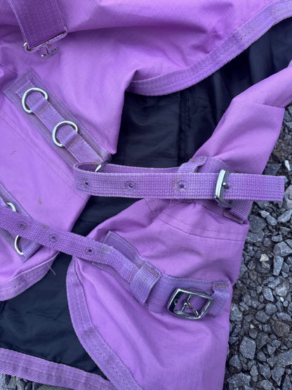Hillman Equestrian Purple 6ft No Full Half Neck Turnout Rug | 0g Waterproof