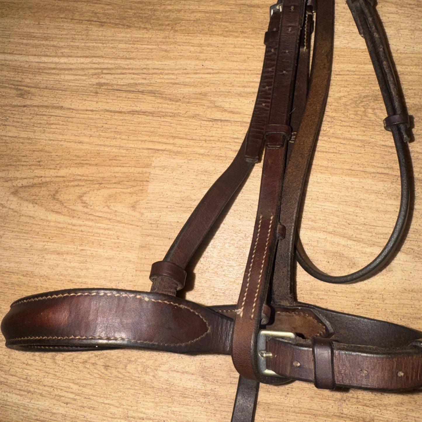 Pony Size English Leather Bridle – Brown Soft Leather Pony Bridle with 15” Browband
 #777