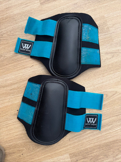 Woof Wear Bright Blue Turquoise Brushing Boots Small Second Hand Horse Tack