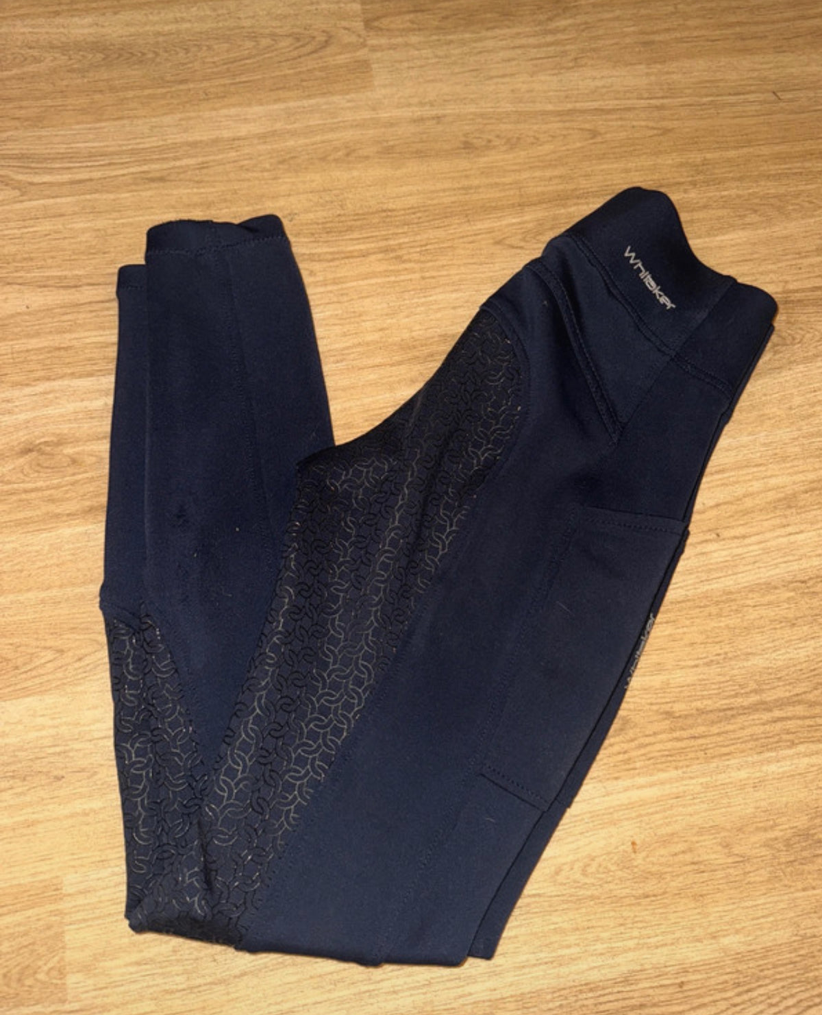 Whitaker Navy Ladies Size Small Silicone Seat Riding Tights