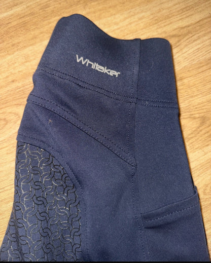 Whitaker Navy Ladies Size Small Silicone Seat Riding Tights