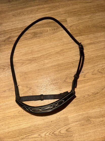 Black Fancy Stitch Pony Size Noseband #123