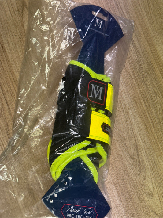 Mark Todd Pro Technik Reflective Hi-Viz Yellow Brushing Boots Small - BE SEEN
