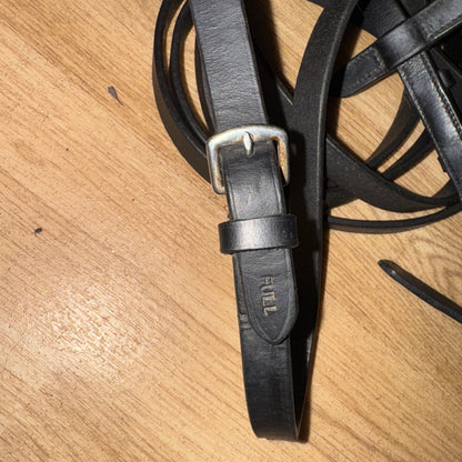 Black Plain XXF Size Show Reins #1222