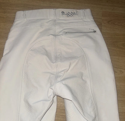 Rugged White Silicone Grip Breeches 26” - COMPETITION RRP £79.99
