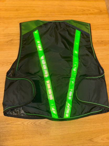 Airowear Green Reflective Hi Viz Vest - Zip Up - Medium