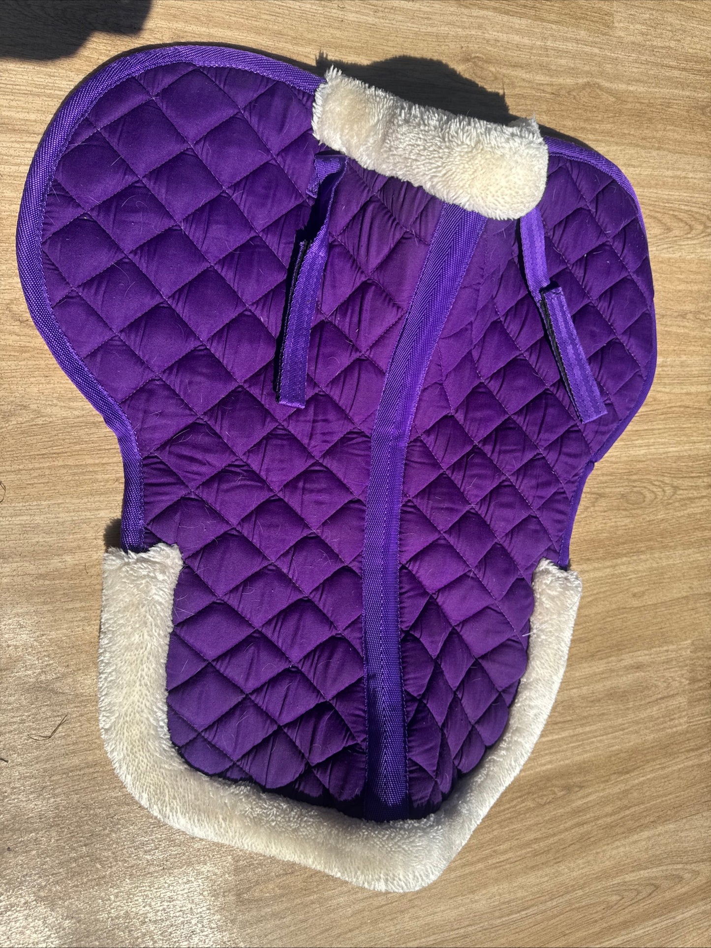 Full Size Purple Fluffy Half Pad | Second Hand Horse Tack