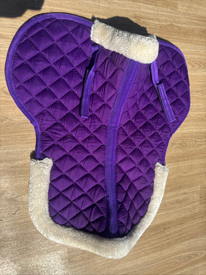 Full Size Purple Fluffy Half Pad | Second Hand Horse Tack