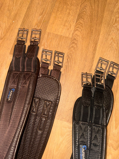Shires Arma Horse Girths Various Sizes | Brown & Black | GP | Dressage | Tack