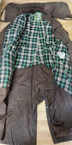 Oxford Long Wax Riding Coat Size Large