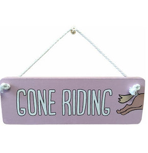 Wooden Hanger: Gone Riding