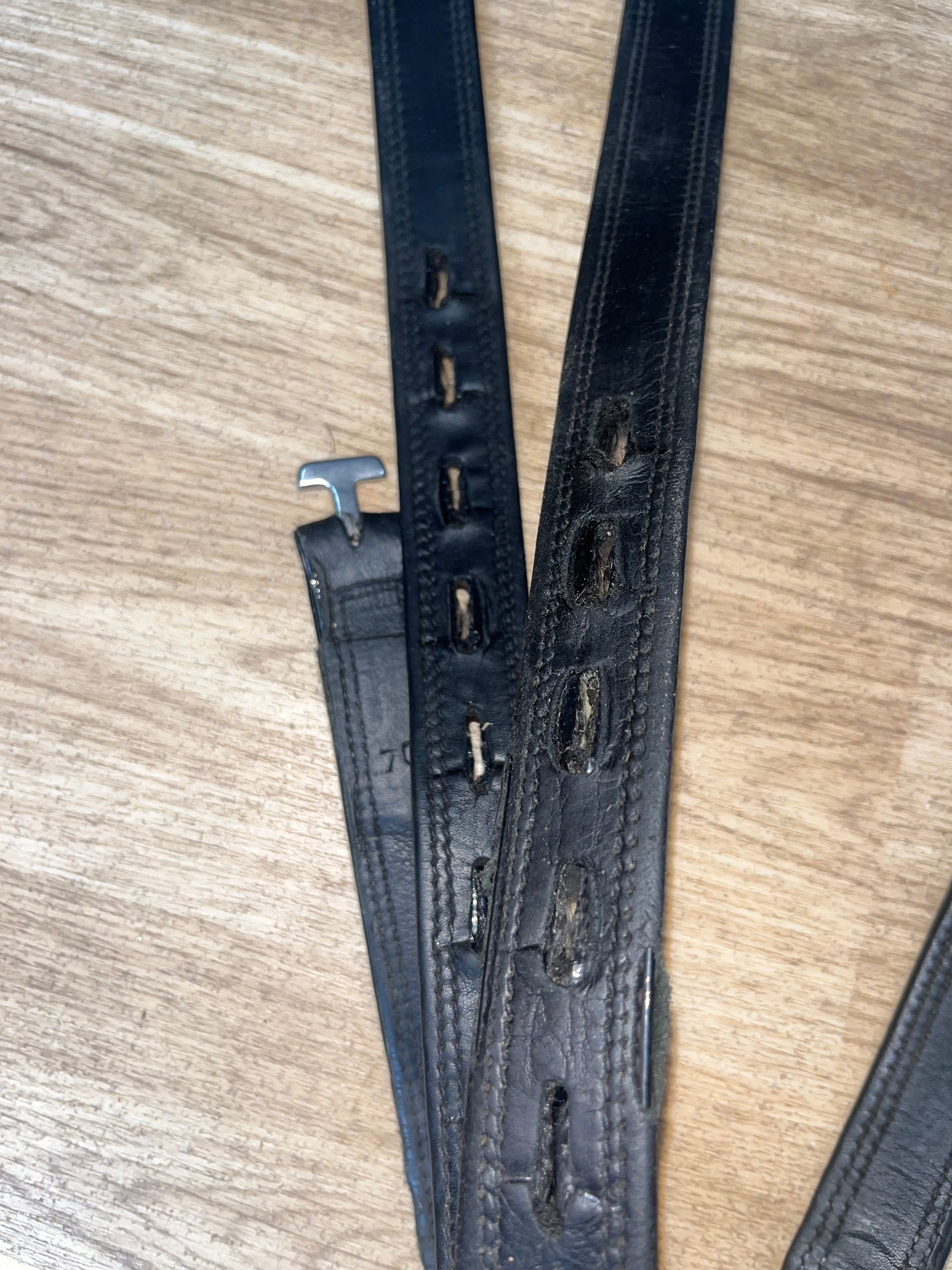 Webbing English Leather Stirrup Leathers 70 Cms