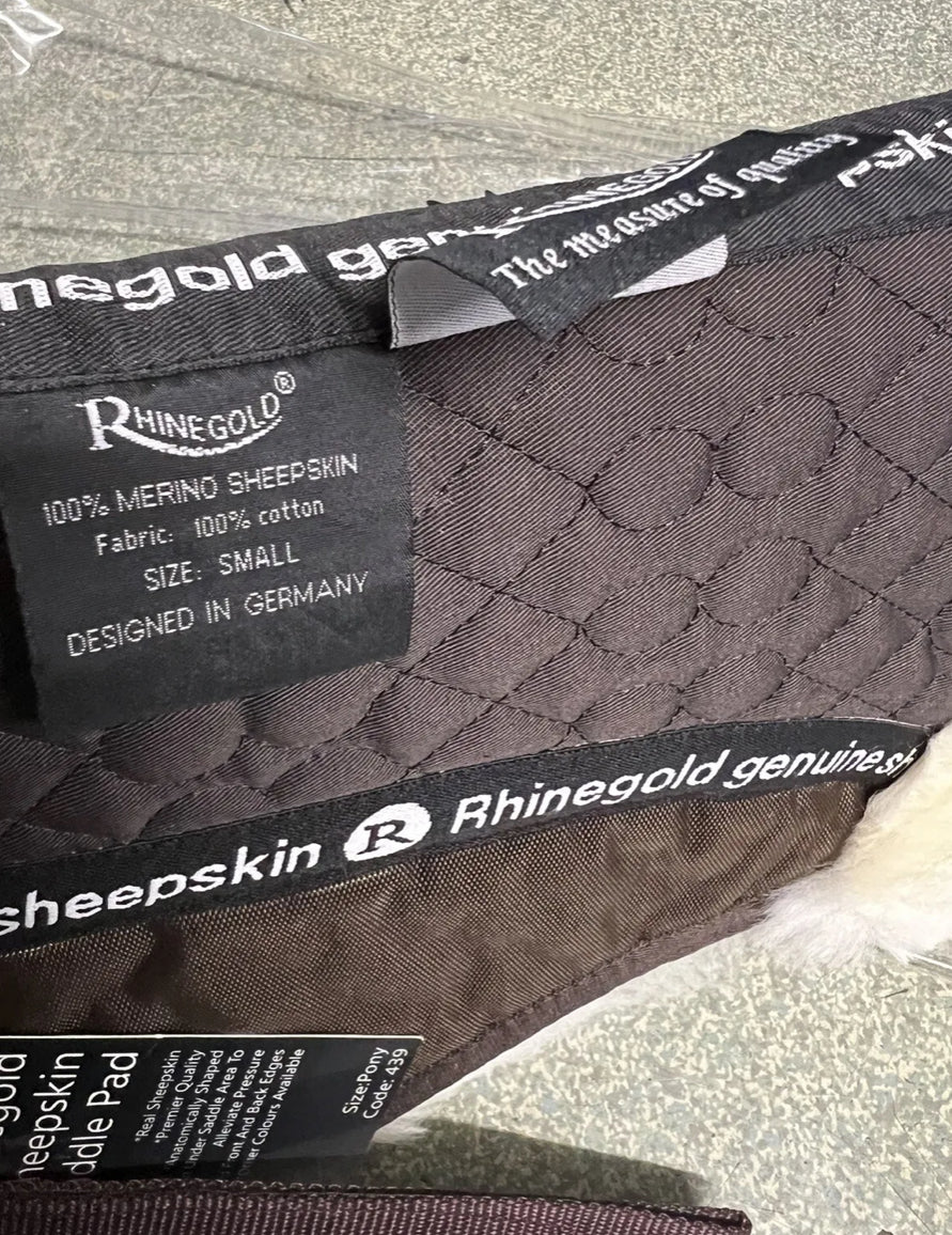 Rhinegold Merino Wool Brown Half Pad - Pony