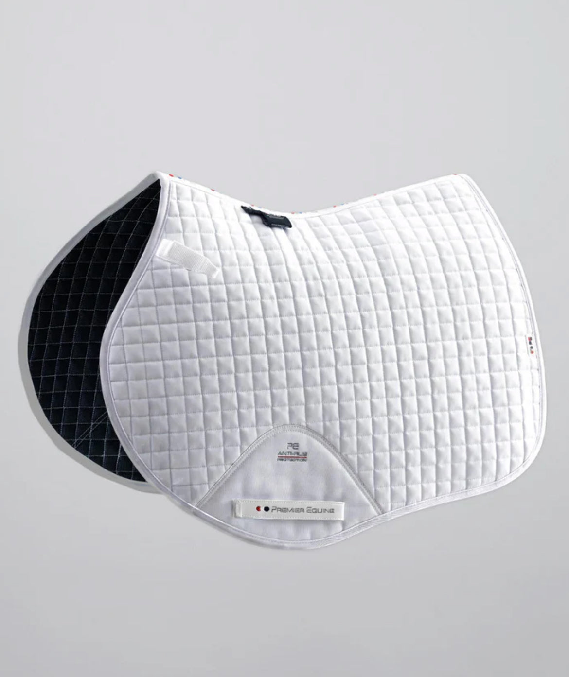 Premier Equine Close Contact Cotton GP/Jump Saddle Pad  - White  - Pony