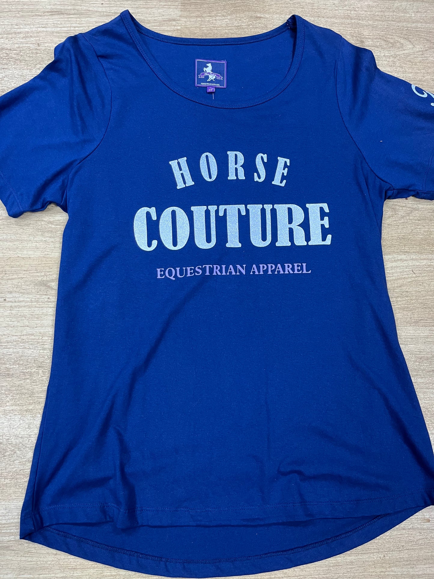 Horse Contour Ladies T - Shirts Pink Or Blue