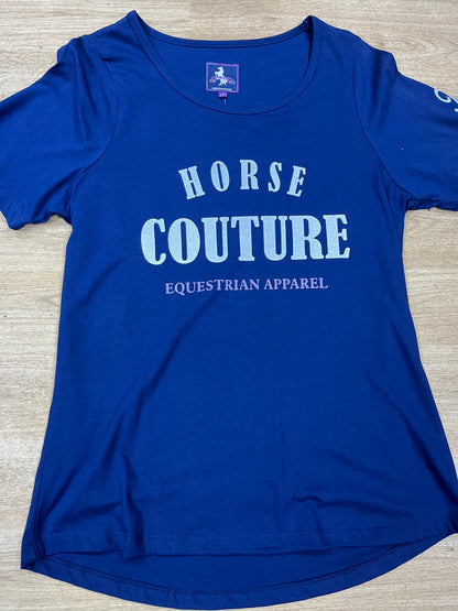 Horse Contour Ladies T - Shirts Pink Or Blue