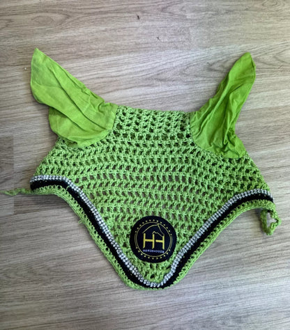 Horzehoods Cob Size Green Fly Veil Ears #13