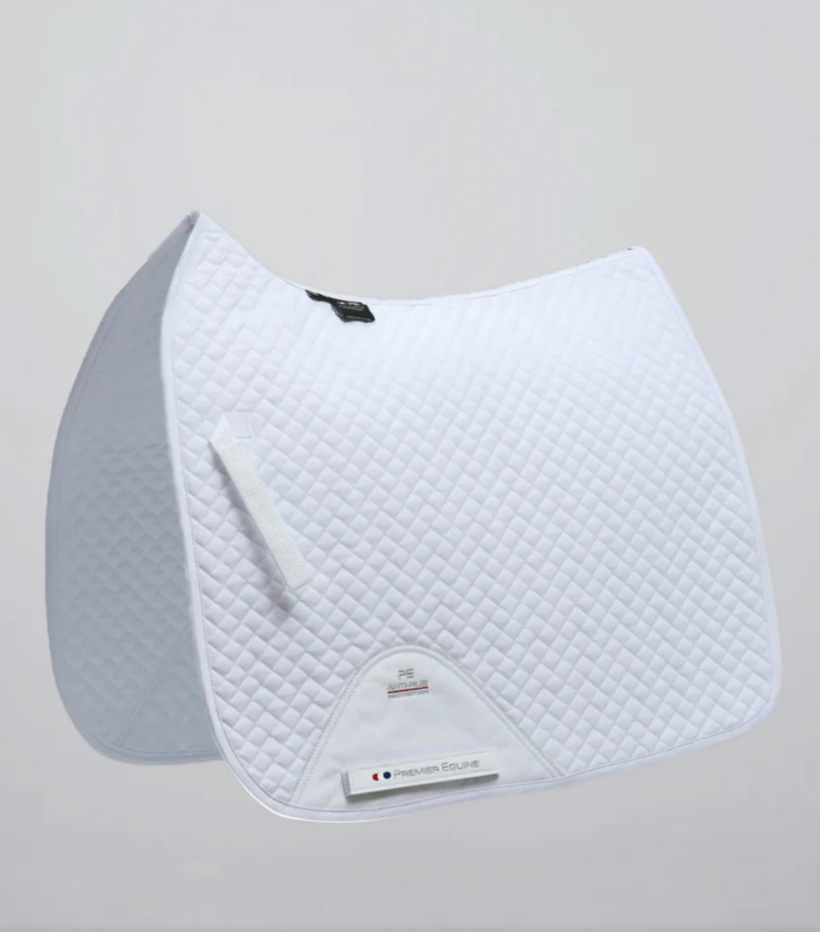Premier Equine Plain Cotton Saddle Pad - Dressage Square - Full  - White