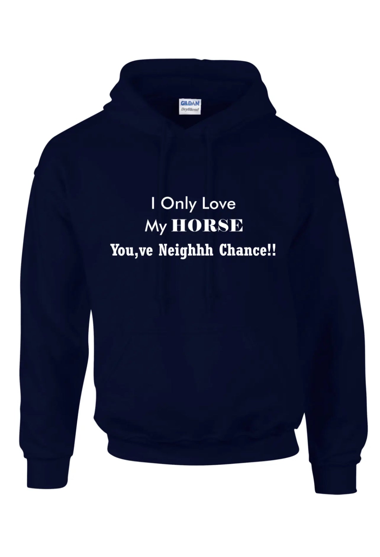 I Only Love My Horse. You’ve Neighhh Chance Hoodie - Navy