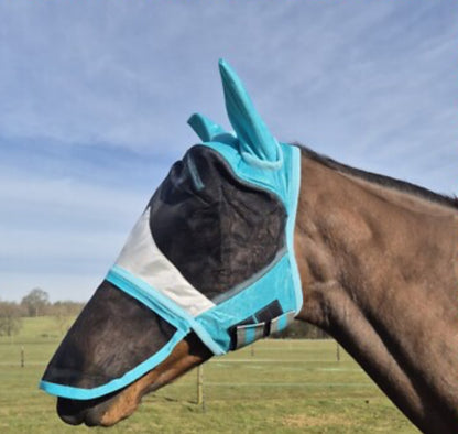 Duro Mesh Fly Mask - Zip Off Mask .