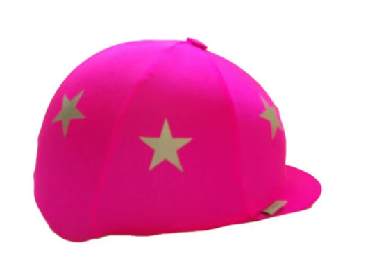 Capz Lightz Pink Reflective Stars Hat Silk