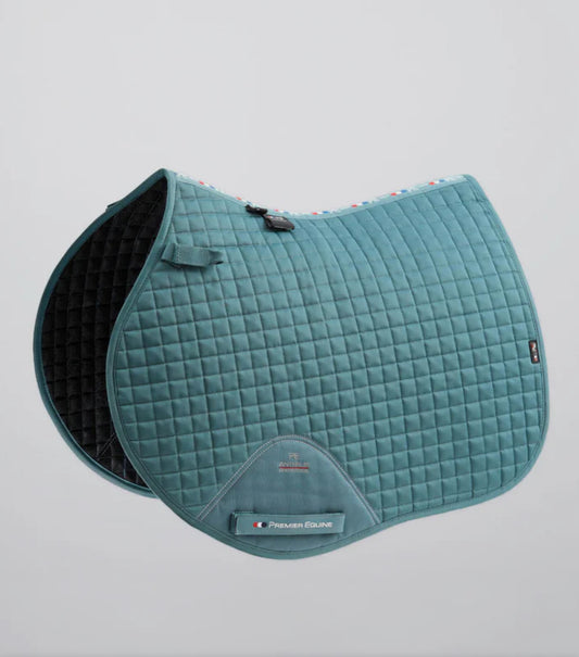 Premier Equine Close Contact Cotton GP/Jump Saddle Pad - Turquoise -  Full