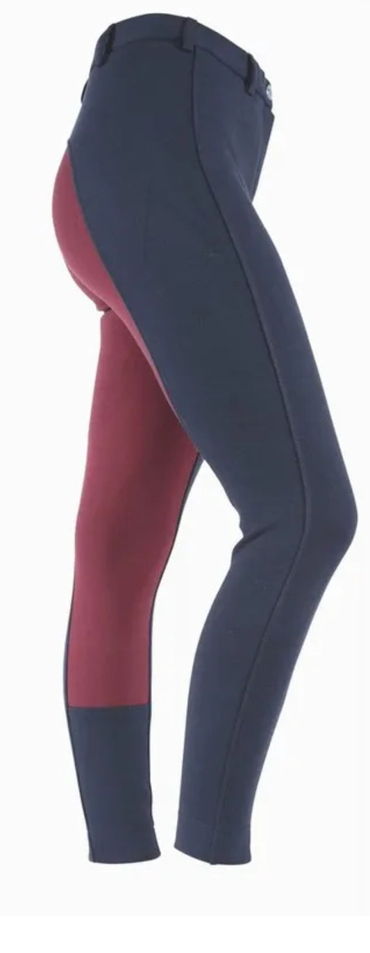 Shires Wessex Two Tone Jodhpurs –  NVY/MAR