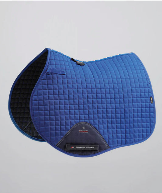 Premier Equine Close Contact Cotton GP/Jump Saddle Pad - Royal Blue - Pony