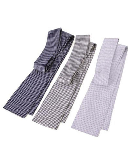 Shires Navy Check Patterned Stock - Ladies Medium