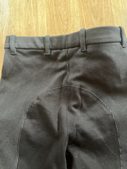 Ebd Size 28” Ladies Pinstripe Jodphurs Black