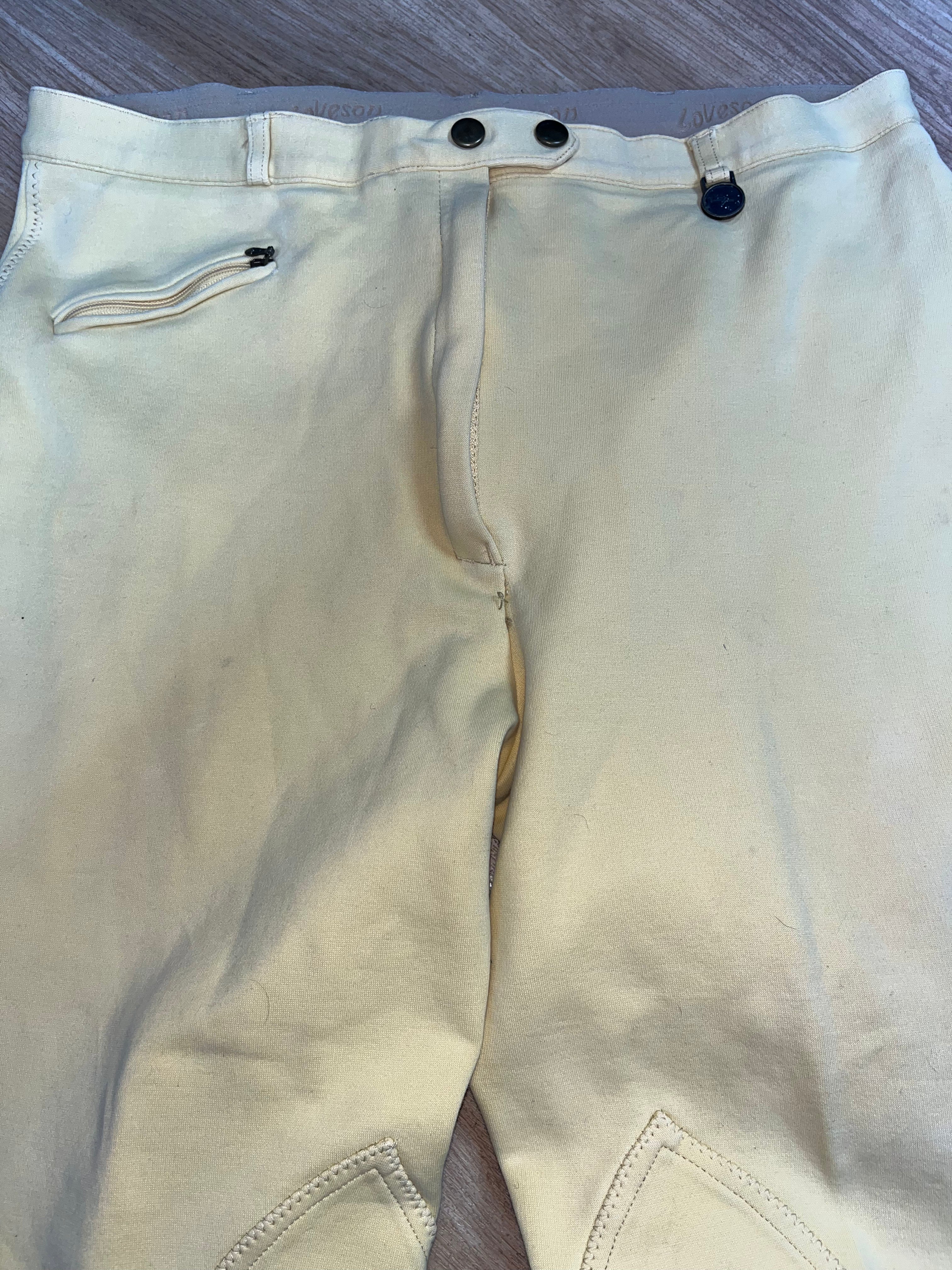 Loveson Ladies Canary Jodphurs Size 34” Regular