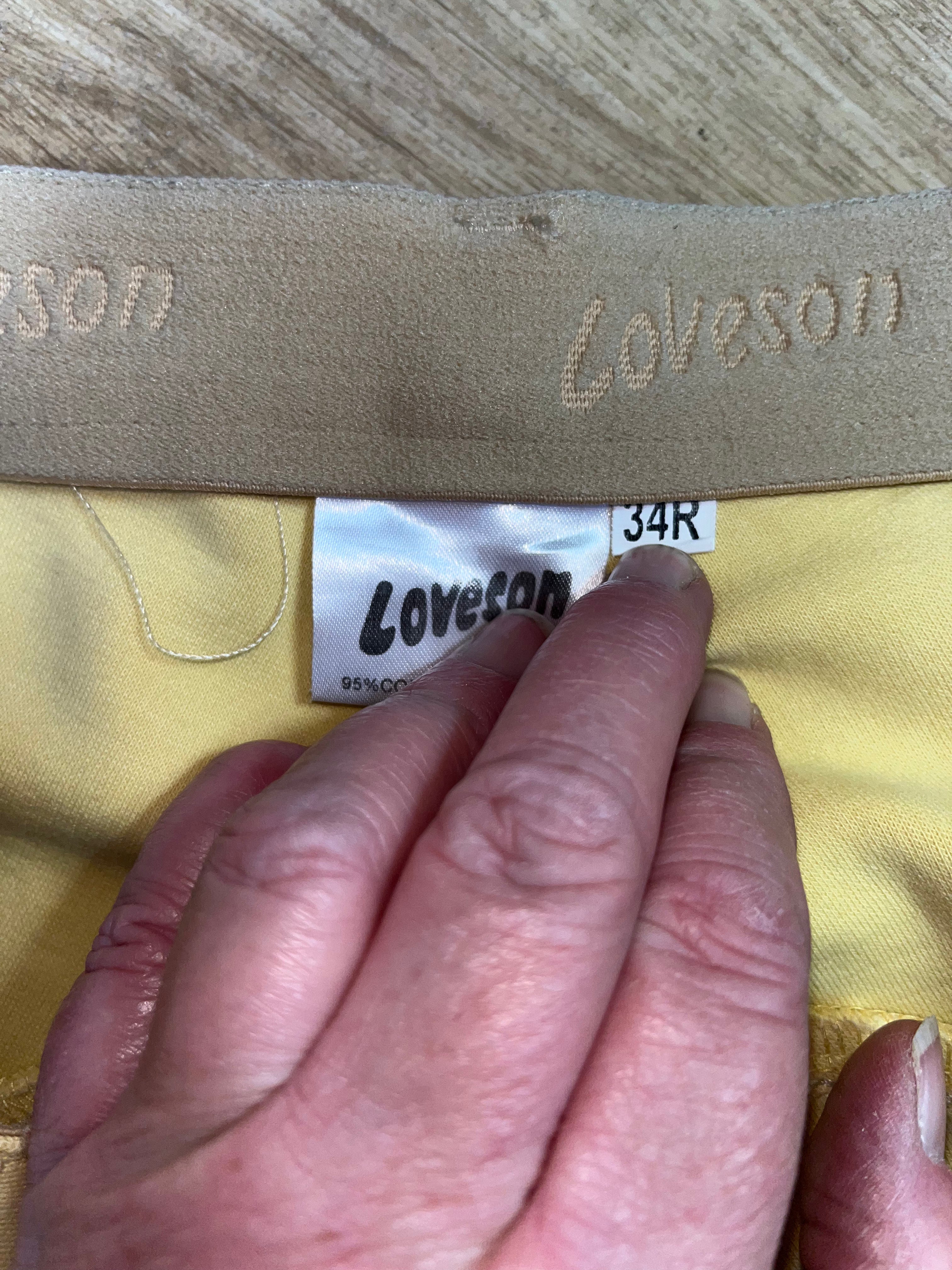 Loveson Ladies Canary Jodphurs Size 34” Regular