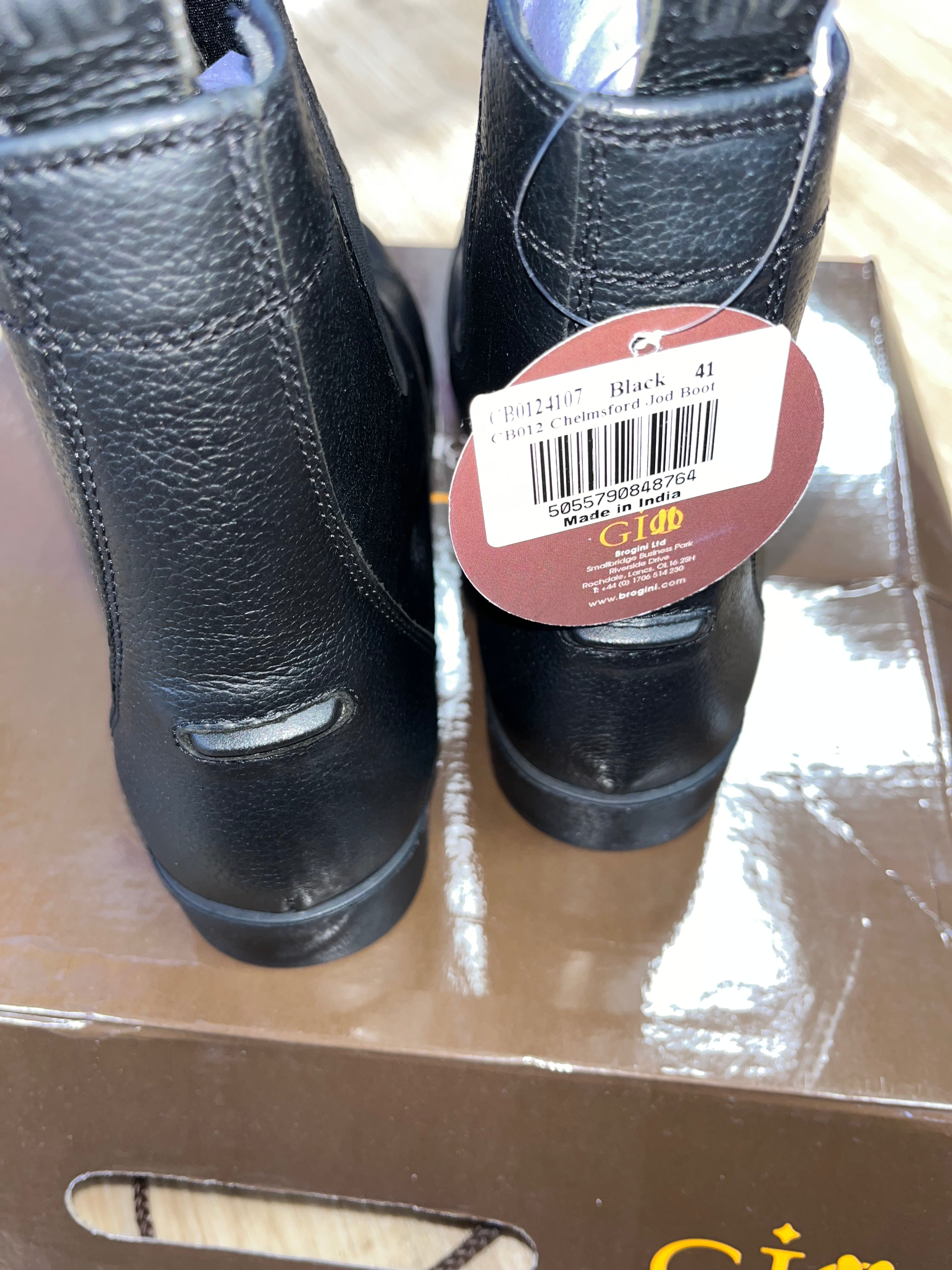 Brogini Gio Jodphur Boots Black Size 41