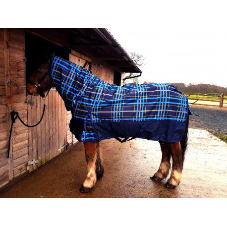 Sheldon 100g Combo Turnout Rug  (Blue Check)