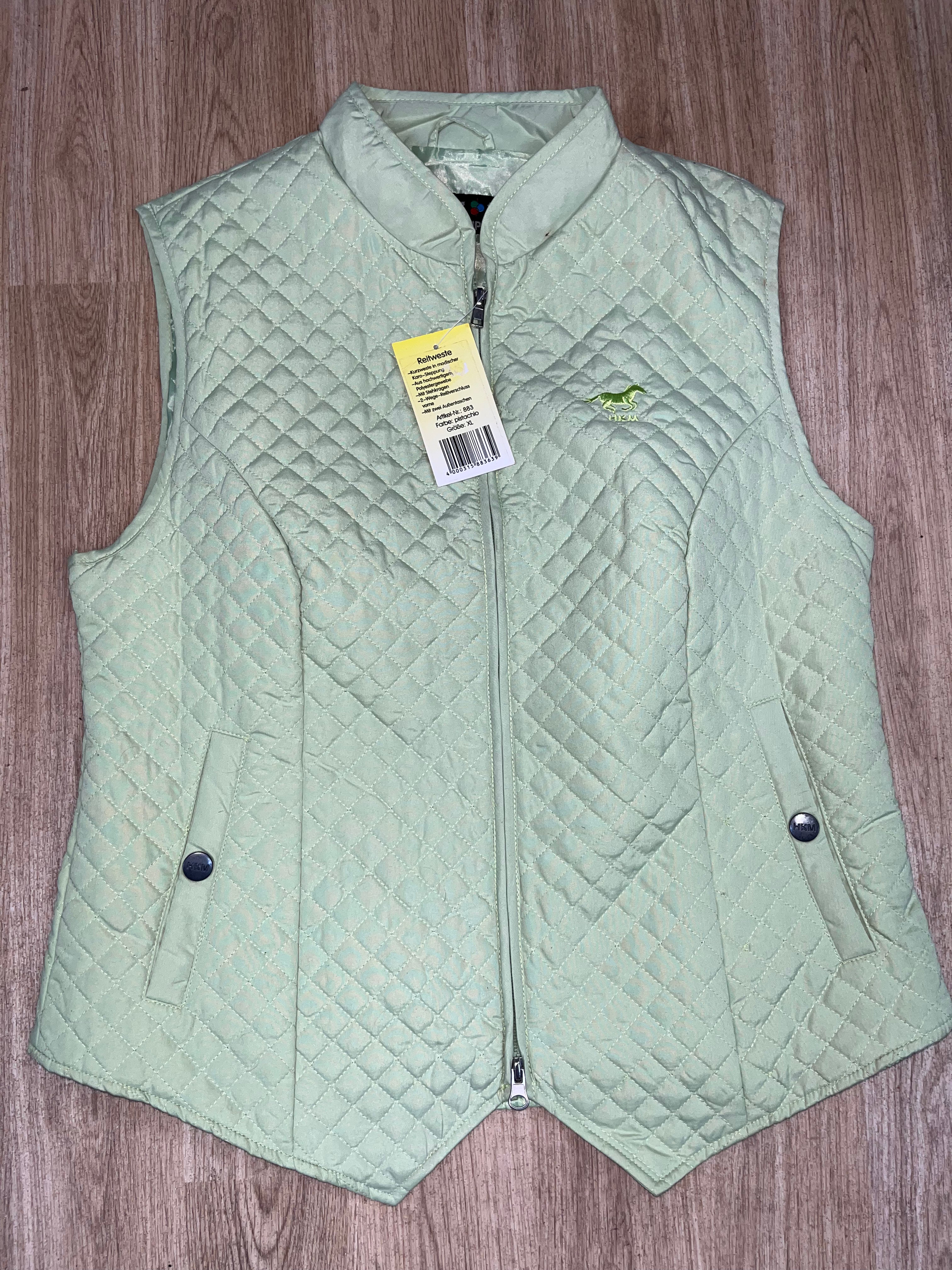 HKM Ladies Gilet Colour Pistachio Size XL