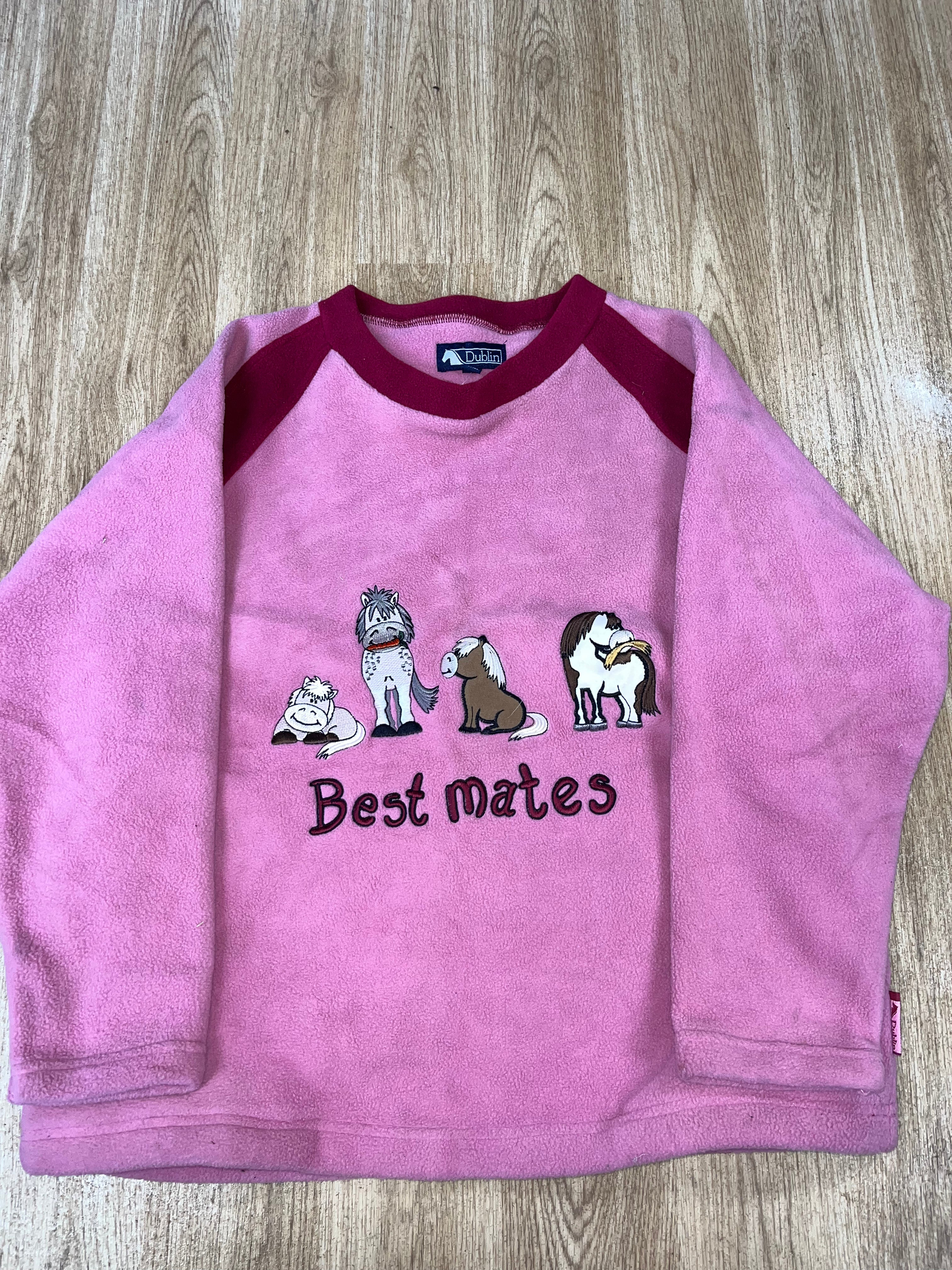 Dublin Cuddly Ponies Fleece Jumper Size 10 Years