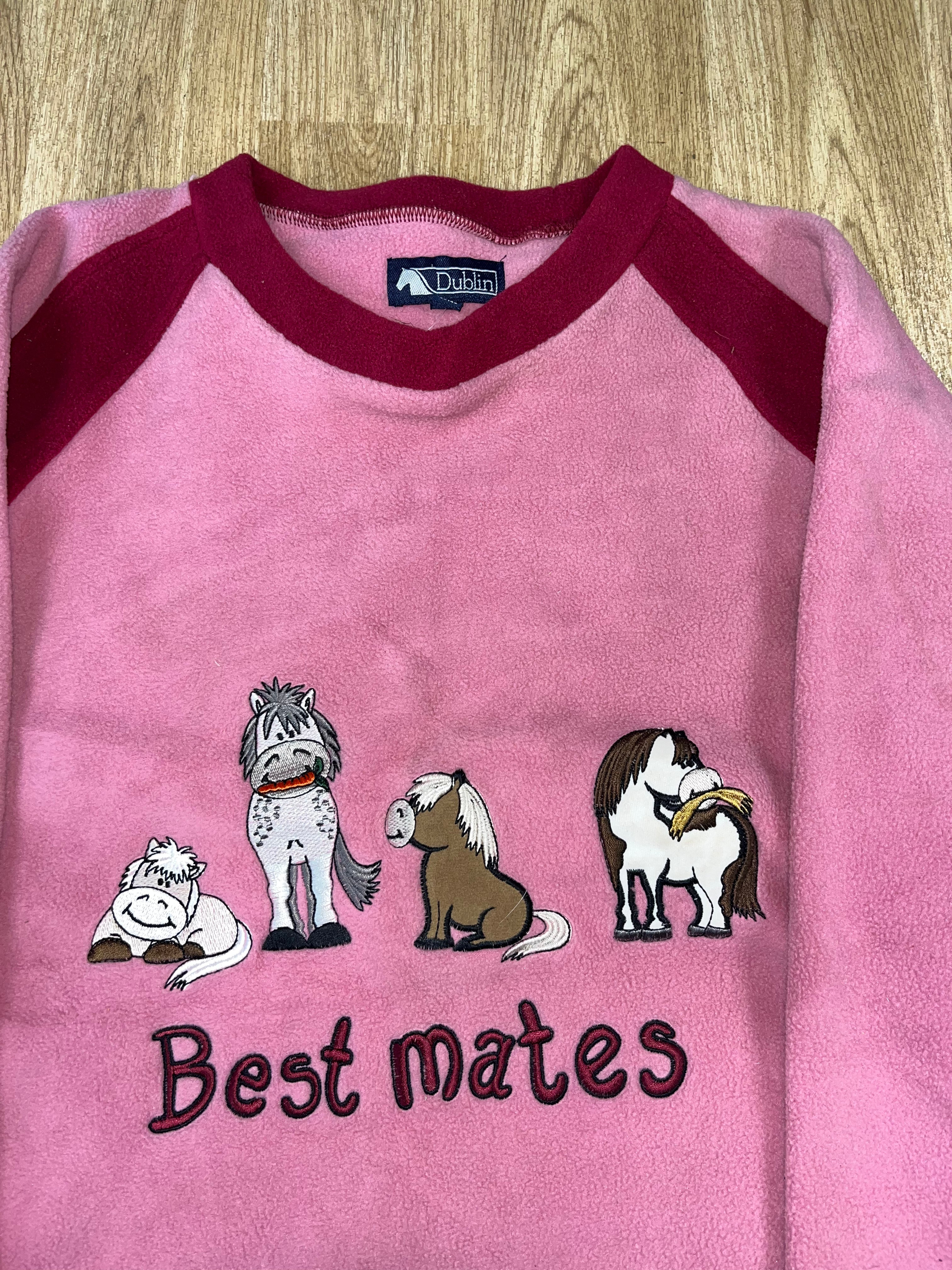 Dublin Cuddly Ponies Fleece Jumper Size 10 Years