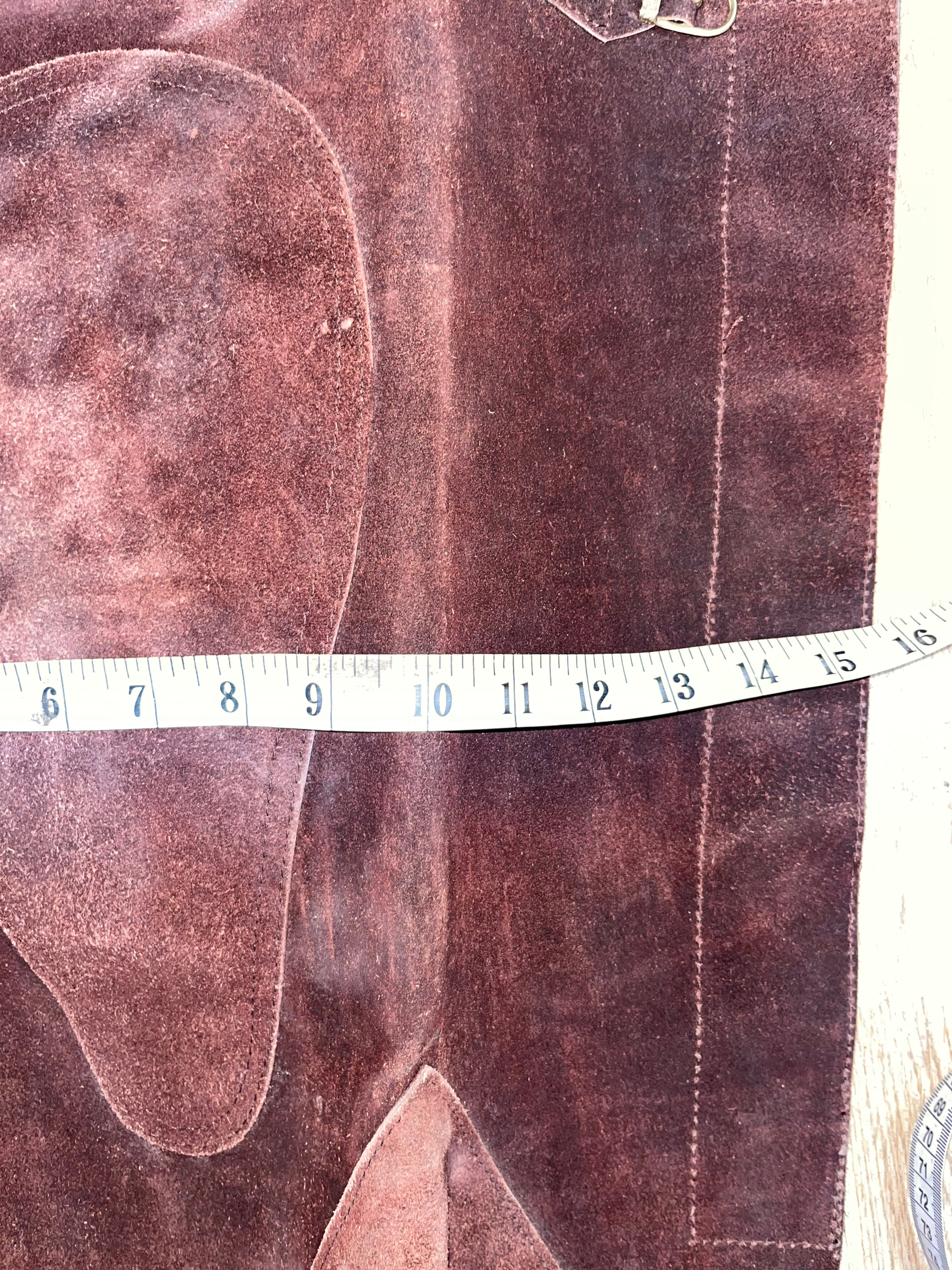Suede Large Chaps Width 16” Length 18”