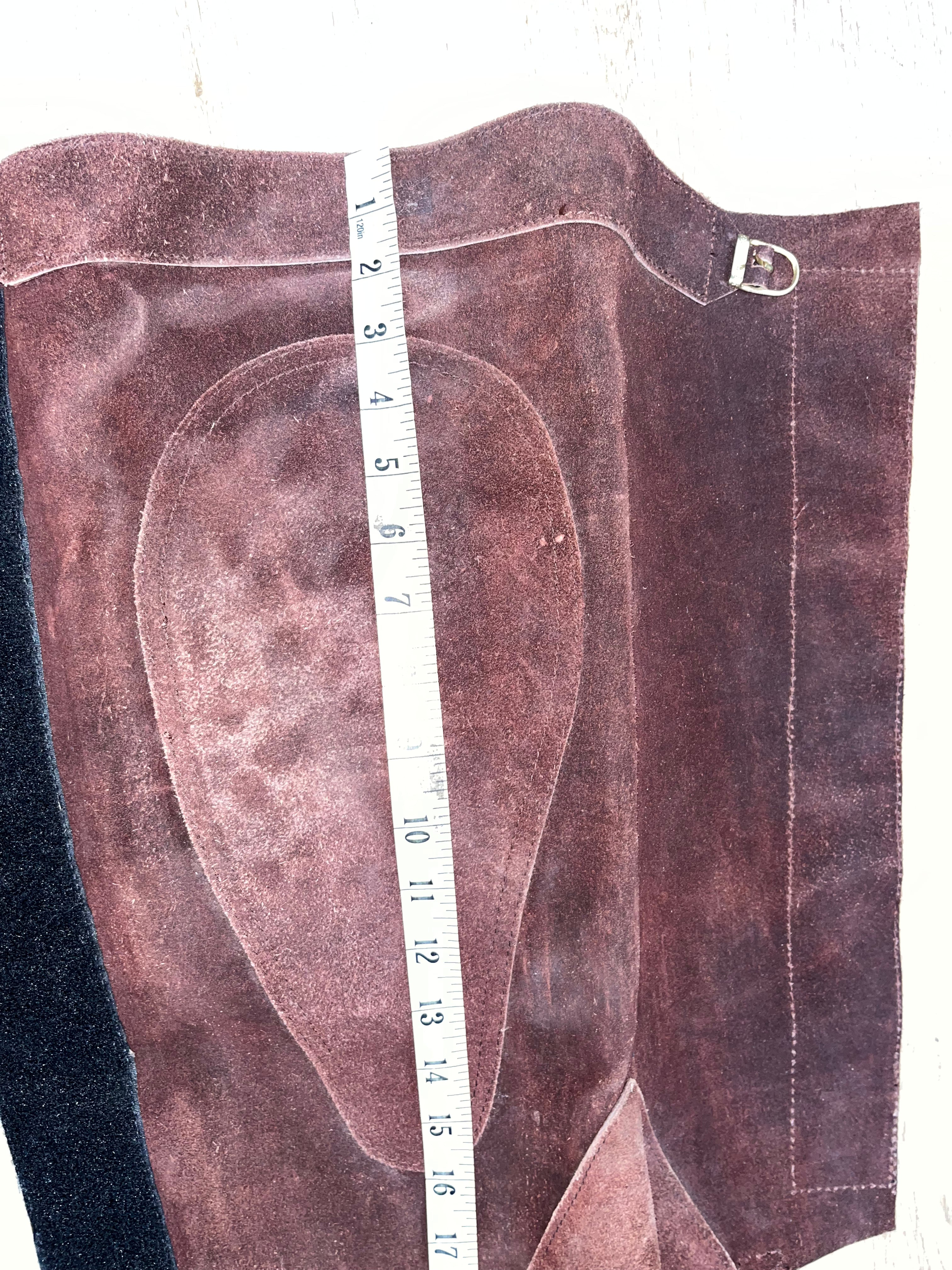 Suede Large Chaps Width 16” Length 18”