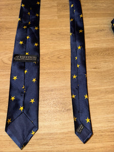 Equetech Navy Gold Stars Childs Tie & Scrunchie