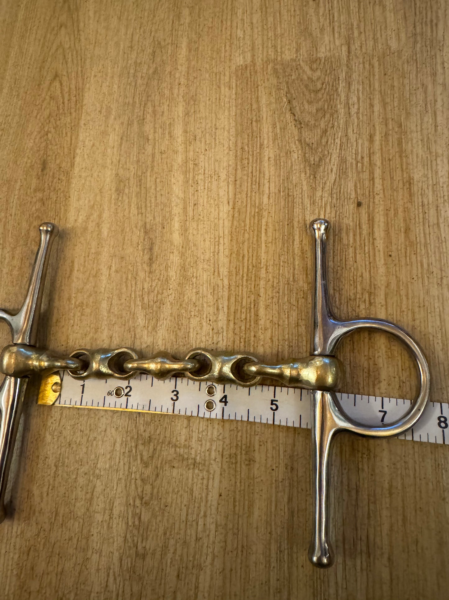 Gold Coloured Waterford Full Cheek Snaffle 5.5” | Second Hand Horse Pony Tack