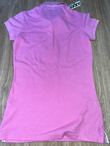 Superdry Double Blacklabel Pique Polo Top Size Small