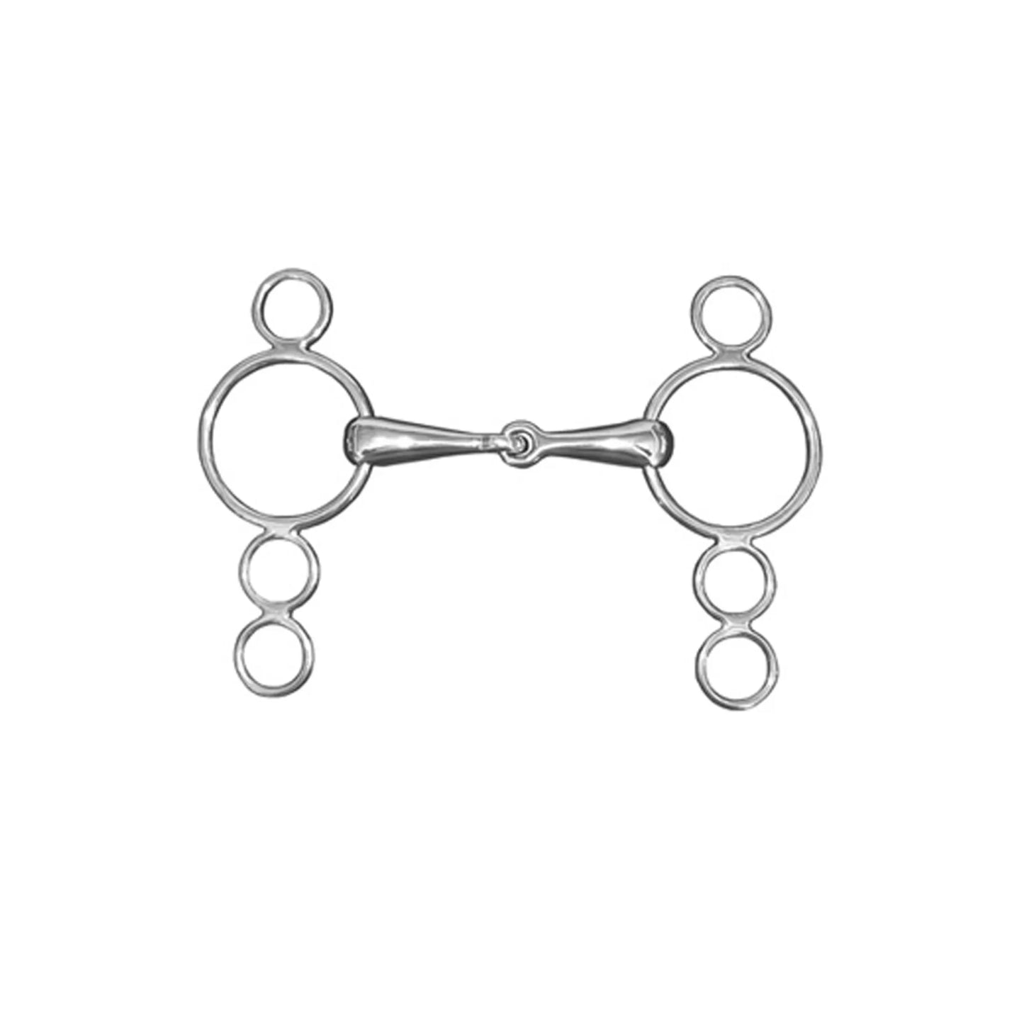 JHL Pro Steel Continental 4 Ring Snaffle - 5”