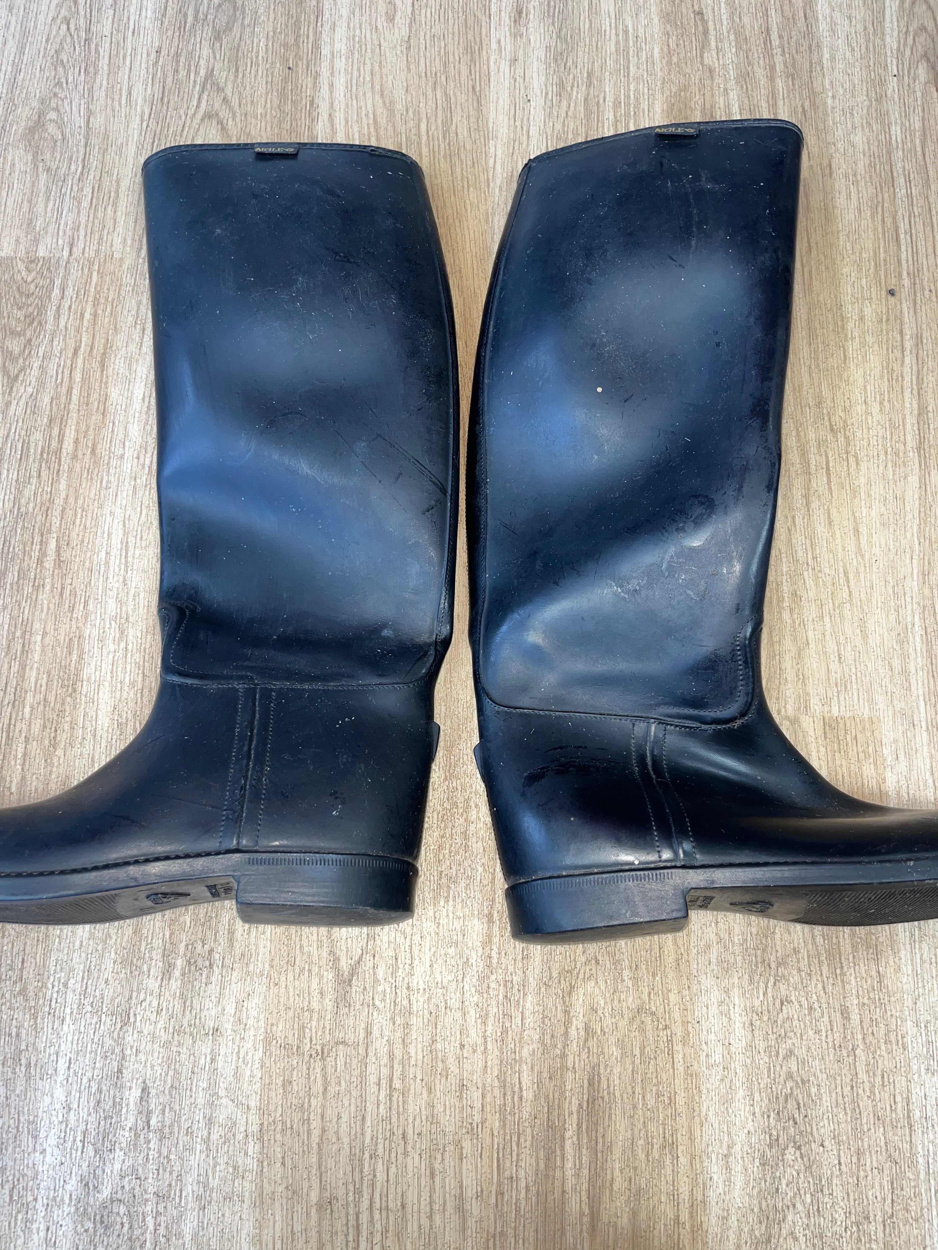 Aigle Long Rubber Riding Boots Size 37