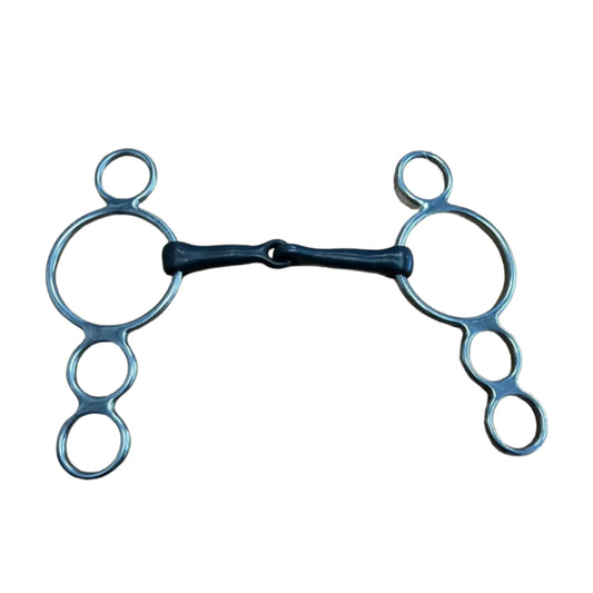 Shires 3 Ring Dutch Gag Bit - 4.5” Sweet Iron
