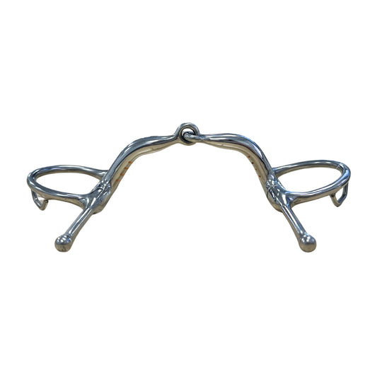 Shires Curved Mouth Full Cheek Snaffle W/ Hooks - 4.5”