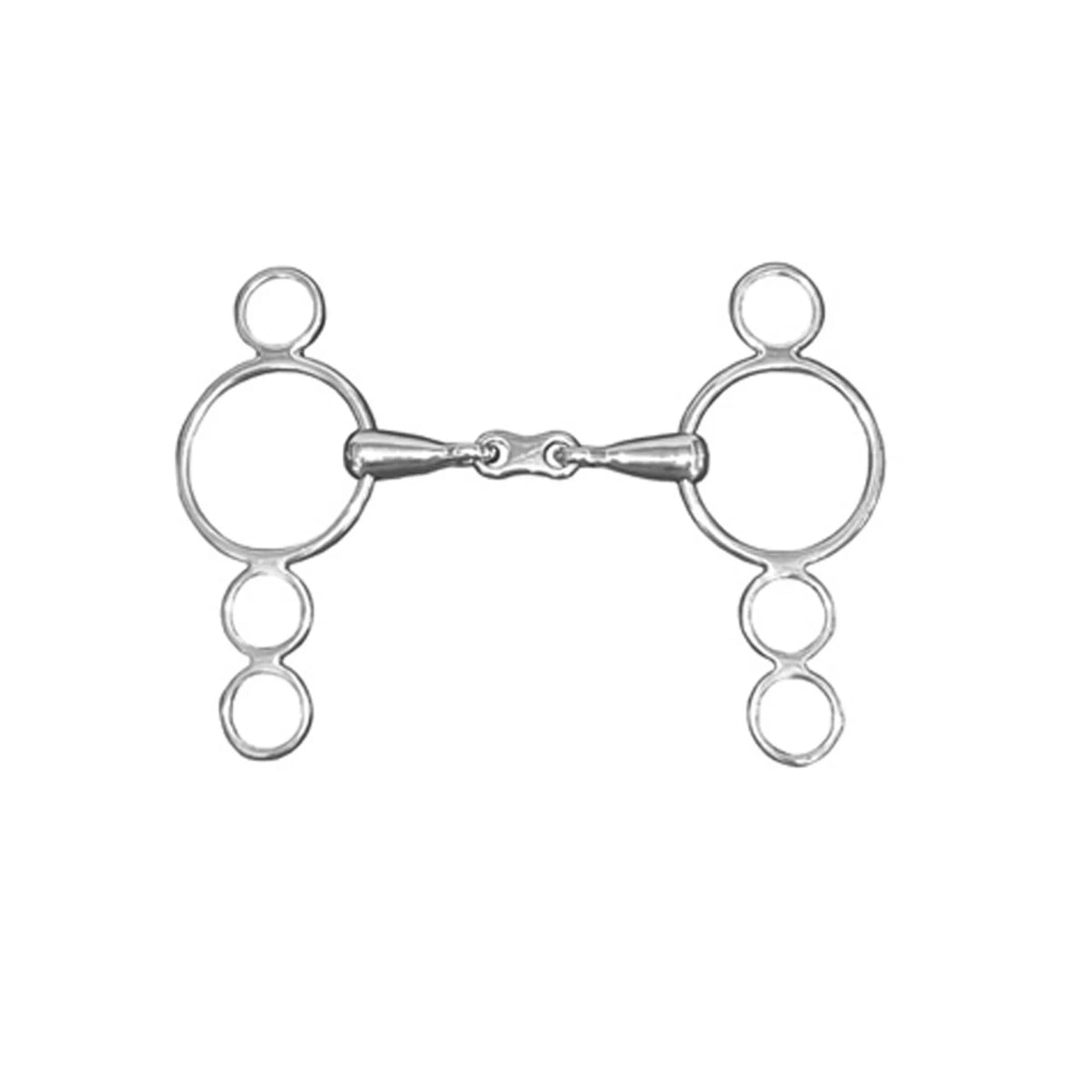 JHL Pro Steel Continental 4 Ring French Link Snaffle