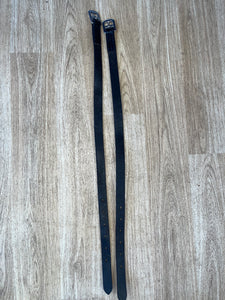 Shires Black Children’s Stirrup Leathers Measuring 24”